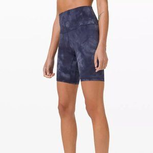 Lululemon Align Diamond Dye Shorts 8" Inseam Size 4 EUC Asphalt Grey True Navy